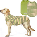 KYEESE 2Pack Dog Shirt, Soft Striped Dogs T Shirts, Lightweight Pet Tank Top, Sleeveless Dog Shirt for Medium Dogs, Stretchy Comfortable Pet Vest, Green, 2XL