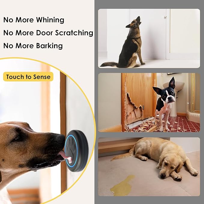 Full House Dog Doorbell for Potty Training, Wireless Pet Doggie Door Bell Training to Go Outside, Waterproof Touch Button, Over 1000 feet Range