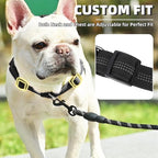 PUPTECK No Pull Dog Harness Small Sized Dog, Adjustable Reflective Pet Vest Harness with Bungee Handle, Escape Proof No Choke Harness for Small Dogs Walking Training, Black XS