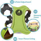 Gooby Escape Free Memory Foam Harness - Red, Medium - No Pull Step-in Small Dog Harness with Four Point Adjustment - Perfect on The Go Dog Harness for Medium Dogs No Pull and Small Dogs