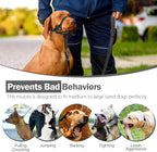 Weesiber Soft Dog Head Collar - Adjustable Dog Head Harness, Padded No Pull Head Halter Collar with Reflective Safety Strip for Training and Walking(Black,S)