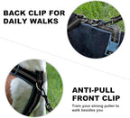 Plutus Pet No Pull Dog Harness, Adjustable Nylon Harness with Soft Padding, Reflective and Heavy Duty Dog Harness for Small, Medium, Large Dogs(Black, XS)