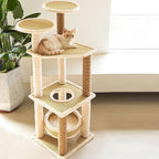 Cat Climbing Frame Multi-Level Climbing Activity Tower with Scratching Posts Cat Tree for Indoor Kittens, Large(42.92" H)