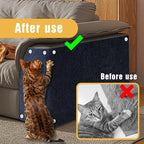 Cat Scratch Mat, 3PCS 39.4"x11.9" DIY Trimmable Self-Adhesive Cat Scratching Mat, Couch Protector from Cats Claw, Indoor Furniture Protector for Cats Scratching (Dark Blue)