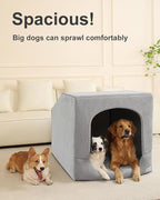 Hovicaed Indoor Dog House for Extra Large Medium Small Sized Dogs - Dog Tent with Washable Removable Cover, Pet Orthopedic Dog Cave Bed Egg-Crate Foam Cushion, Inside Dog House Large Space(XXL)