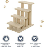 25" 4-Step Multi-Level Carpeted Cat Scratching Post Pet Stairs,cat Tree Tower cat Ladder for Indoor cat Gym for Indoor Cats cat Climbing Wall Small cat Tree for Indoor Cats Beige