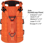 ICEFANG GN3 Tactical Dog Harness with 6X Buckle,Dog Molle Vest with Handle,3/4 Body, Hook and Loop Panel for ID Patch,No Pulling Front Clip (M (Neck 15"-22"; Chest 25"-31"), Safety Orange)