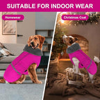 Doglay Dog Coat, Waterproof Dog Jacket Pet Winter Coat for Cold Weather with Thicken Furry Collar, Reflective Puppy Winter Jacket Warm Fleece Lining for Small Medium Large Pets