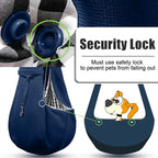 Tomkas Small Dog Sling Carrier - Zipper pocket & Adjustable strap - for 3 - 10 lbs pets(Dark Blue)