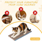 4Pack Cat Scratcher Pad, Reversible Scratching Cardboard, 14" Lx5.3 W Post Board for Indoor Cats Cardboard pad Sleep Play and Grind Claws