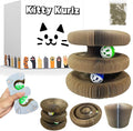 Kitty Kurlz Cat Toy, Reversible Infinity Style Magic Organ Cat Toy Made from Recycled Corrugated Cardboard Long Lasting (E-Shaped).