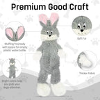 FGA MARKETPLACE Grey Rabbit Dog Toy Flat NO Stuffing NO Squeak, Funny Style Will Entertain Your Pet for Hours, Recommended for Small and Medium Dog 21 INCH Long