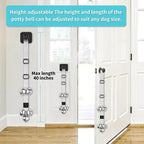 COOYOO Dog Doorbells, Adjustable Potty Training Dog Bells, Upgraded for Training Your Puppy The Easy Way, Premium Quality Housetraining Hanging Bell-5 Extra Large Loud 1.5 DoorBells