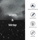 IECOii Extra Warm Reflective Adjustable Dog Jacket with Buckle Fleece Turtleneck for Small Medium Extra Large Dogs in Cold Weather