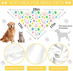 Easter Dog Bandana, 2 Pack Adjustable Holiday Party Pets Rabbit Easter Egg Bandana Triangle Bibs Dog Cat Scarf Set