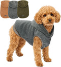 Tuff Pupper Fleece Dog Hoodie Sweater | Teddy Sherpa Outer & Soft Polar Fleece Lining | Adjustable Fit Winter Coat with Hood, Leash Hole, Ribbed Cuffs | for Small Medium Large XL XXL Dogs (Grey, XXS)