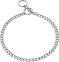 Herm Sprenger - Chrome Plated Steel Dog Training Collar - Narrow Round Links Slip Dog Chain - for Small Medium Large Dogs - Professional Training Collar - Made in Germany (18 inches (45 cm))