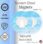 Screen Door Magnets Double Sided – Keep People, Kids, and Dogs from Running into a Screen Door. Saver - Robbins Aria White Shell