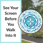 Screen Door Magnets Double Sided – Keep People, Kids, and Dogs from Running into The Screen Door - Robbins Aria Blue Mandala