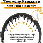 Mayerzon Martingale Dog Collar No Pull for Large Medium Dogs, Adjustable Neoprene Walking Collar for Pitbull German Shepherd Rottweiler, Reflective Anti Pull Design for Training Hiking(M, Black)
