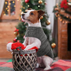 Queenmore XL Dog Sweaters, Soft Fleece Vest Pullover Dog Jacket with Leash Hole, Warm Winter Dogs Clothes Cold Weather Doggy Dachshund Sweater for Large Dogs Cats Boy or Girl (Cationic Gray, XL)