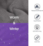 IECOii Extra Warm Dog Coat - Reflective, Adjustable Jacket for Cold Weather, Soft Fleece Turtleneck for Small to Extra Large Dogs