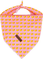 Elegant little tail Dog Bandana, Cute Duck 1PC Washable Dog Scarf Female or Male Square Bib Kerchief Scarf Adjustable Pet Bandana for Medium Large Dogs