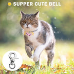 SCENEREAL Bells for Dog Collars - 2 Pack Pet Hanging Ring Bell Accessories for Dog & Cat, Pet Pendant Collar Charm with Heavy Duty Snap Clips, Sliver Bells for Tracking and Training Christmas Gift, Pink+Pink