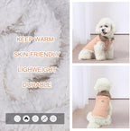 BEAUTYZOO Winter Dog Coat with Harness Built in, Warm Dog Puffer Jacket Vest Padded Fleece Cold Weather Coats Windproof Waterproof Snow Jackets Clothes for Small Medium Puppy, Pink XS