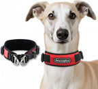 Comfort Fit Dog Collar, Anti-Choke Neck Safe Dog Training Collar, Wide Padded, Breathable, Adjustable with Dual D-Rings, Soft Cushion Neck Protector for Dogs (M, Red)