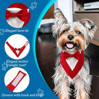 Dog Tuxedo, Formal Dog Wedding Bandana Adjustable Pet Collar with Bow, Small, Medium and Large Wedding Clothing, Birthday Gifts for Dogs