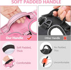 PoyPet No Pull Dog Harness, No Choke Reflective Dog Vest, Adjustable Pet Harnesses with Easy Control Padded Handle for Small Medium Large Dogs(Light Pink Matching Trim,XL)