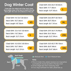 KAMA BRIDAL Dog Winter Coat Warm Padded Puppy Jacket Windproof Water Resistant Clothes for Small Medium Large Pets Christmas Sweater Outfit Vest(Grey, S)