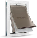 PetSafe Extreme Weather Aluminum Pet Door - Energy-Saving Thermal Barrier Pet Flap with Slide-in Door Locking & Secure Flap Cover - for Dogs Up to 100 Lb - Large
