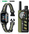2-in-1 Bark & Shock Collar - Color Screen Dog Training Collar with Beep/Vibration/Shock/Anti Bark 4 Modes, 3300FT E Collar with Remote for Small Medium Large Dogs, IP67 Waterproof Rechargeable