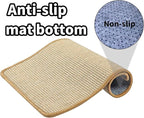 PODOO Bunny Scratch Pads, Sisal Rabbit Scratching Pad, Natural Rabbit Resting Mats for Cages, Forage Grass Mat Indoor Essentials Accessories for Guinea Pig Cat (4Pcs, 15.7x11.8 inches)