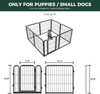 FXW Homeplus Unleashed Indoor Dog Playpen - Stress-Free and Safe Play, Heavy Duty 24 Inch 8 Panels with Fence-to-Wall Anchor (Pack of 4) for Puppy and Small Dogs, Black│Patented