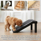 Dog Ramp for Stairs – Non-Slip Pet Steps with Locked-in Carpet & Iron Frame, Helps Senior Dogs & Small Breeds Climb Safely (2-Pack)