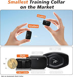 Tiniest Dog Shock Collar, Lightest Dog Training Collar with Remote for Small Dogs 5-15lbs & Medium Large Dogs/Puppies, Waterproof, Rechargeable, 1300ft Range (Black&Ultra Tiny)