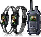 BLACKDOG Military Dog Shock Collar 2 Dogs (5-150lbs) - 4200ft Dog Training Collar with Remote, 4 Training Modes, Flashlight&Strobe, 90-Day Battery, IP67 Waterproof Dog E Collar for All Breeds (Blue)