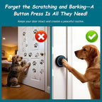 Halo Paw Smart Dog Door Bell – Touch-to-Ring BK Dog Bells to Go Outside, LED Light Wireless Dog Buttons & Dog Clicker for Communication, Waterproof Bell for Dogs to Ring to Go Potty(1 Bell & 1 Chime)