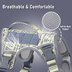 No-Pull Dog Harness for Small Breeds, Anti-Escape Walking Reflective Adjustable Lightweight Puppy Vest, Breathable Oxford Material, Easy On/Off With Neck Buckle, Gray XS