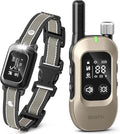 Delupet 2-in-1 Dog Bark & Shock Collar – 4500FT Dog Training Collar with Remote, 3 Training Modes & LED Light, IPX8 Waterproof E Collars with Anti-Barking for Small Medium Large Dog (Titanium)