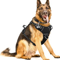 WINSEE Dog/Pet Harnesses No Pull with Dog Collar, Adjustable Reflective Oxford Outdoor Vest, Front/Back Leash Clips for Small, Medium, Large, Extra Large Dogs, Easy Control Handle for Walking