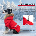 PINA Small Dog Coats - Waterproof & Windproof Dog Jacket, Winter Coat with Flannel Lining & Faux Fur Hood