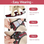 Dog Harness for Small Dogs and Leash Set, Honeycomb Grid, Reflective Lightweight Harness & Anti-Twist Pet Lead Multi Color, Size: XS-S-M. (XS, Deep Purple)