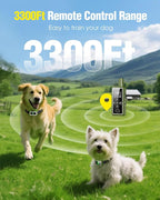 Dog Shock Collar 2 Dogs (10-120Lbs) - 3300FT Dog Training Collar with Remote for Small Medium Large Dogs, LED Light IPX7 Waterproof Electric with Beep Vibration Shock & Safety Lock
