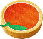 Cat Scratcher Bed Lounge Round Anti Slip Bottom 40cm Mat Cat Scratch Pad for Indoor Cats to Play, Rest, Grind Kitten Training, Orange
