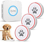 ChunHee Dog Door Bell for Potty Training – Wireless Doggie Doorbell to Go Outside, 1.6in Touch Surface, Easy for Puppy & Adult Dogs, IP55 Waterproof, 500FT Range, 55 Ringtones, Adjustable Volume