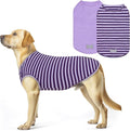 KYEESE 2Pack Dog Shirt, Soft Striped Dogs T Shirts, Lightweight Pet Tank Top, Sleeveless Dog Shirt for Medium Dogs, Stretchy Comfortable Pet Vest, Purple, 2XL